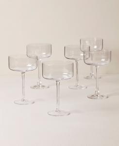 Набор из 6 сидений Tuscany Classics Straight Coupe Lenox, прозрачный