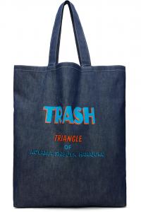 Needles Большая джинсовая сумка-шоппер темно-синего цвета