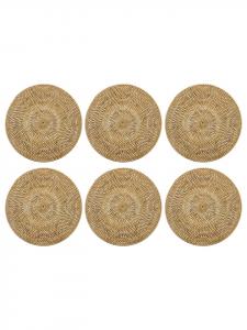 Butlers Набор из 6 салфеток под тарелки RONDA коричневого цвета