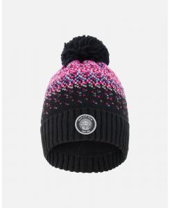Вязаная шапочка с помпоном для девочки, черная и розовая - для малышей/детей Deux par Deux, Black and pink