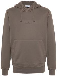 Stone Island хлопковая толстовка с логотипом, нейтральный цвет
