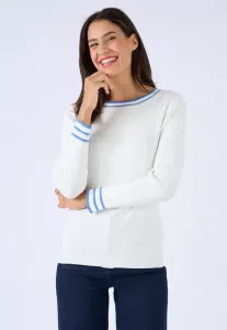 Тарелки, фантазийный джемпер Damart, Ecru