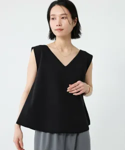 Пуловер без рукавов с двусторонним вырезом горловины Babylone, цвет Black 19