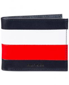 Мужской кошелек-пропуск Frazier Stripe Tommy Hilfiger, синий