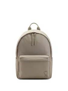 Стеганый рюкзак с нашивкой-логотипом Ami Paris, серый