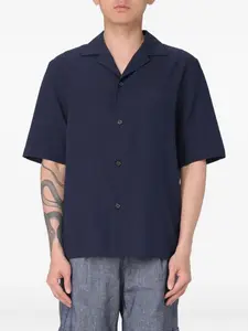 Рубашка с накладным карманом и пуговицами Paolo Pecora, синий