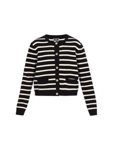 Женский кардиган черного цвета с оттенком белого DreiMaster Maritim