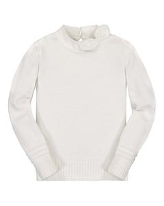 Хоуп энд Хенри свитер с воротником-шарфом HOPE & HENRY, белый