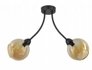 Потолочный светильник Kiki Design Bergen II, черный - золотой - медовый - прозрачный