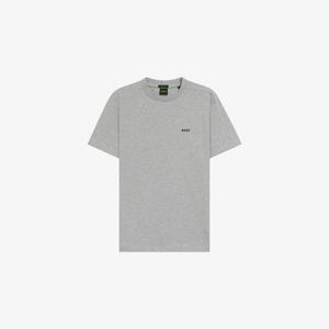 Футболка Boss Regular Fit с вышитым логотипом, серебряный