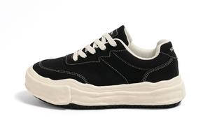 HUANQIU Женские черные низкие скейтерские кроссовки для увеличения высоты покрытия, легкие