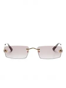 Солнечные очки с прямоугольной оправой Panther Cartier, золотистый