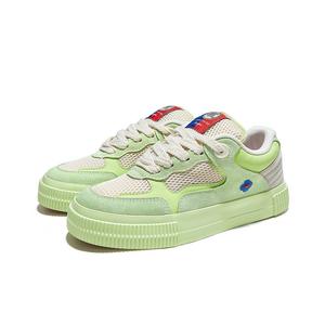 Женские устойчивые к истиранию дышащие низкие кроссовки для скейтбординга Feiyue, зеленый бежевый