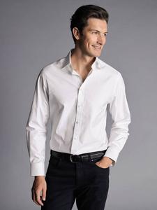 Рубашка Slim Fit из египетского хлопка Charles Tyrwhitt, White