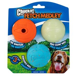 Чукит! Набор игрушек для собак Fetch Medley Medium Ball, набор из 3 штук Chuckit!, мультиколор