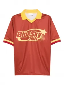Футболка для футбола с принтом-логотипом Blue Sky Inn, красный