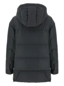 Стеганое пальто с карманами Brunello Cucinelli, серый