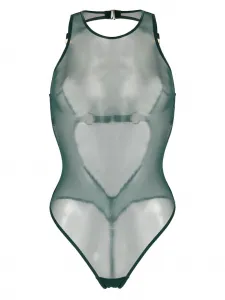 Прозрачное боди Kora Bordelle, зеленый