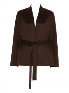 Пальто с поясом Ermanno Firenze, коричневый