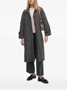 Длинное пальто с застежкой на пуговицы Sandro Ferrone, серый