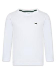 Футболка с вышитым логотипом Lacoste Kids, белый