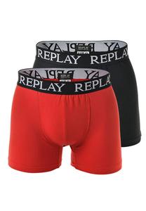 Боксеры 2 пары - трусы из хлопка стрейч Replay, мультиколор