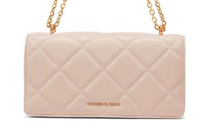 Синтетическая кожаная мини-сумка через плечо женская разноцветная CHARLES&KEITH, кремово-молочный белый