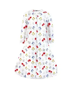 Спальный мешок из хлопкового трикотажа с длинными рукавами для маленьких девочек Hudson Baby, wildflower