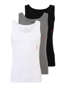 HUGO Майка в цветах экрю, серый, черный