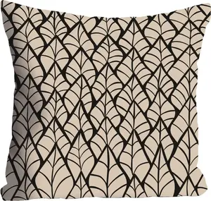 Декоративная подушка Queence "Листья", чехол на подушку без наполнения, 1 шт 40х40 см, цвет bunt + bedruckt