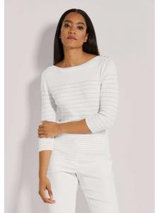 MADELEINE Свитер с мерцающими акцентами белого/золотого цвета