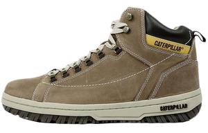 Кроссовки мужские высокие темно-коричневые Cat