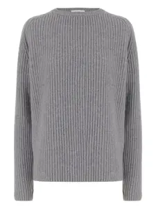 Ребристый свитер с круглым вырезом OLIVER LATTUGHI, серый