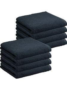 Redbest  Махровое легкое банное полотенце Oceanside, 8 штук, черный цвет, комплект из 8 штук