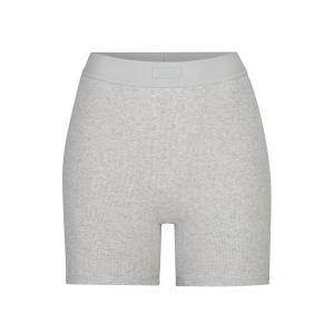 Боксеры SKIMS Cotton Rib, цвет Light Heather Grey