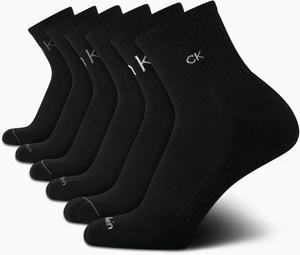 Мужские носки Calvin Klein - спортивные носки с высокой амортизацией (6 шт.), Black Logo