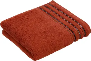 Полотенца гостевые Vossen "Cult de Luxe", (3 шт.), в наборе, с глянцевой каймой 30х50 см (3 шт.), цвет copper