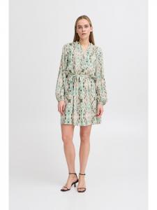 Платье IHVERA, свободного кроя, цвета Beryl Green Ikat (aop) ICHI