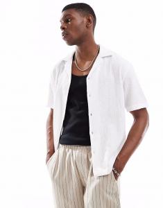 Рубашка River Island из сирсакера белого цвета