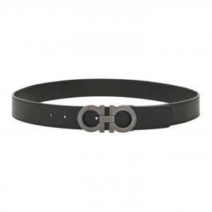 Ferragamo Реверсивный пояс Gancini, Black