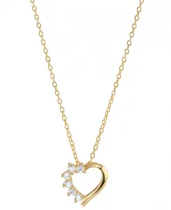 Ожерелье с подвеской в форме сердца из кубического циркония (1/3 карата) из стерлингового серебра Macy'S, gold