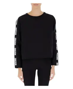 Толстовка с логотипом и лентой Moschino, черный