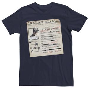 Мужская футболка Batman Harley Quinn Akham Asylum Records DC Comics, синий