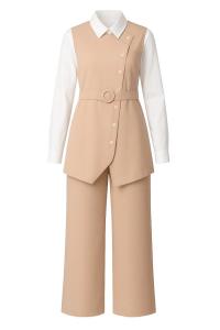 Брючный костюм MODAMIHRAM, Nude
