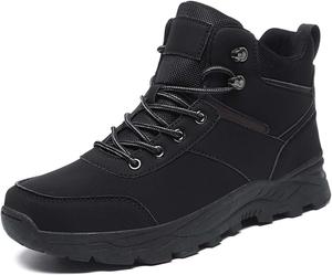 Мужские походные ботинки на шнуровке для альпинизма и туризма, уличные, противоскользящие, тактические военные пустынные ботинки, носимые для работы, кросс-кантри, бега, путешествий и пеших прогулок, большой размер Generic, черный