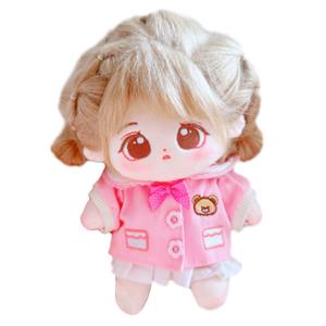 Милый и очаровательный хлопковый пупс, пушистая гуманоидная кукла для переодевания, плюшевая кукла высотой 20см Handsome, розовый