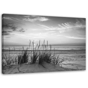 Фреска Feeby Meer Strand Landschaft, 90x60x2 см, черно-белый