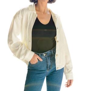 Куртка Loretta Rhinestone Fringe белого цвета ANDREE BY UNIT