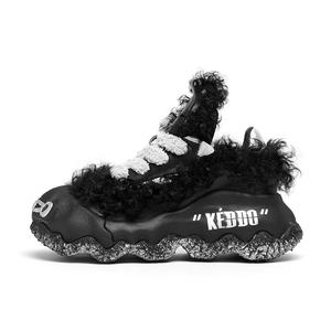 KEDDO Кроссовки женские Paint Is Not Dry Low top Chunky - черные серебристые, цвет Black Silver