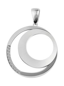 Adeliás Женский кулон из серебра 925 пробы с желтыми кубическими циркониями